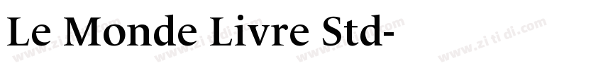 Le Monde Livre Std字体转换